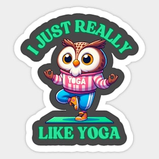Owl Yoga Sticker